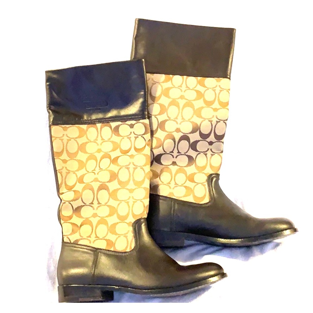 Coach Chrissi Signature Leather Riding Boot! SALE